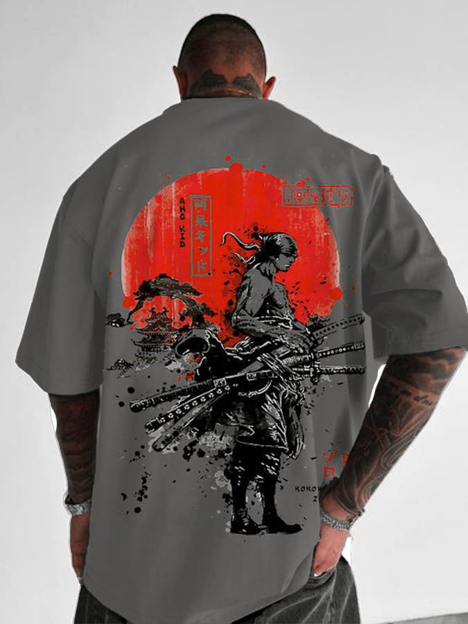 Zoro Anime Merchandise - ワンピースアクションアニメゾロプリント男性女性綿 Tシャツ原宿 Y2K ストリート夏カジュアルグラフィック特大 Tシャツトップス