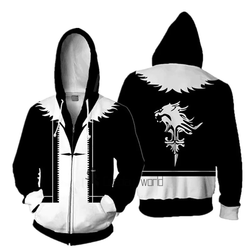 Merchandise Anime - ファイナルファンタジーコスプレパーカージッパー制服ユニセックスパーティーコスチュームジャケット男性春ポリエステルアウタースポーツウェア秋