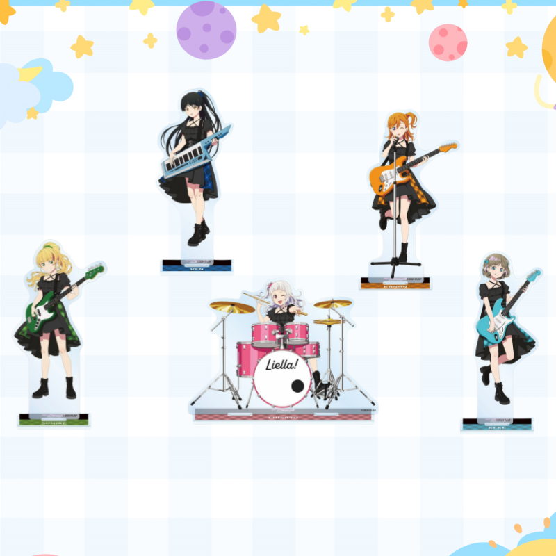 Anime Merchandise Shibuya - ラブライブスーパースターズ リエラ！ バンド楽器 タン・ケケ・シブヤ・カノン アクリルスタンド アニメステージディスプレイデコレーション
