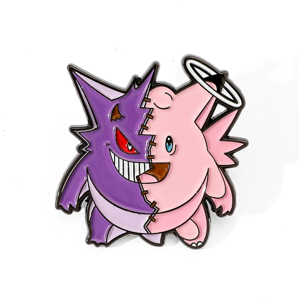 Enamel Pin Set - 1 Pc 漫画ジグリーパフブローチハンサムゲンガーエナメルピン金属バッジジュエリーバックパック衣類アクセサリーお祝いギフト