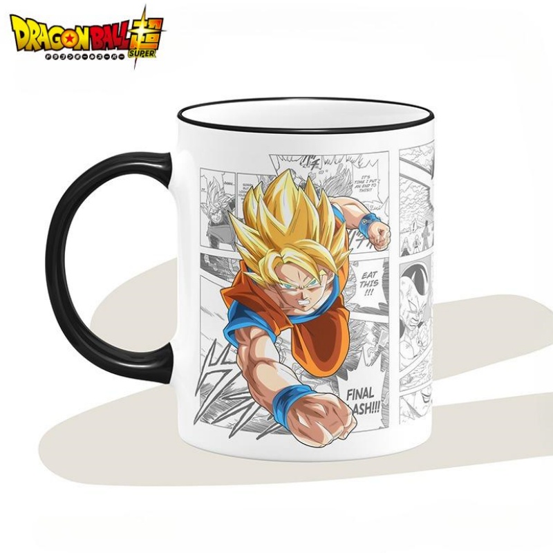 Anime Merchandise Mugs - 新しいドラゴンボール孫悟空アニメグッズ漫画柄セラミックマグ、スタイリッシュでクールな大容量ウォーターカップ、男の子向け、ギフト