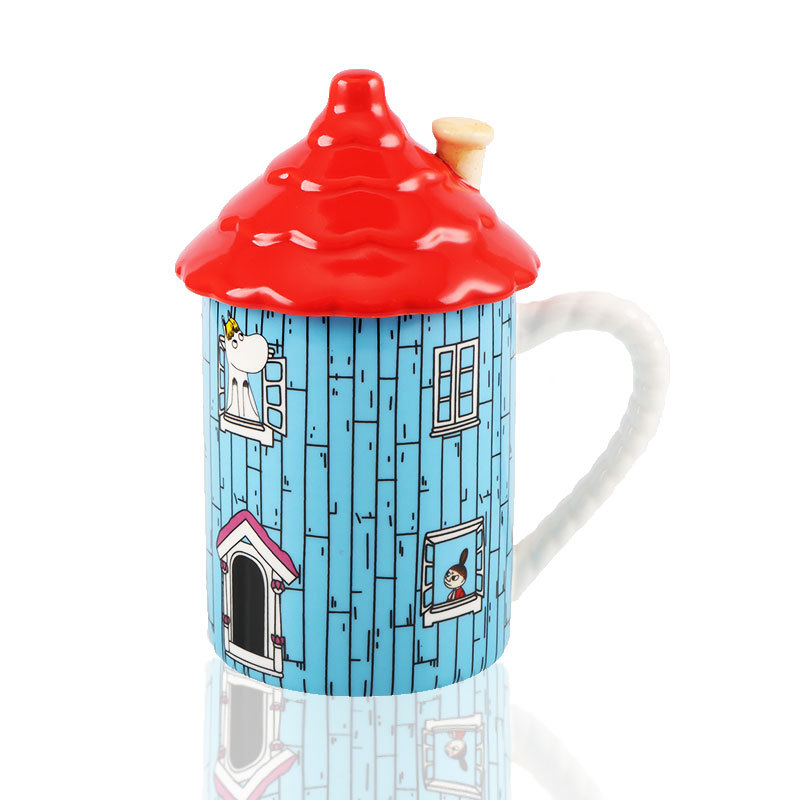 Anime Merchandise Mugs - 401-500ml ムーミンハウス セラミックマグカップ アニメアクションフィギュア アニメグッズ デスクトップデコレーション