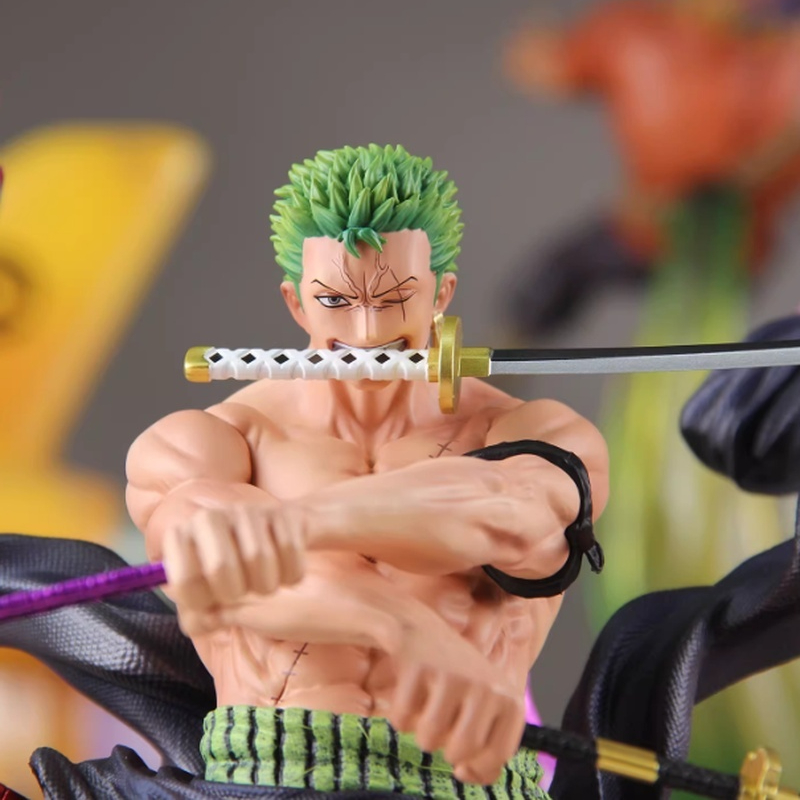 Zoro Anime Merchandise - ワンピース ロロノア・アングリーゾロ Jt 天恵モード フィギュア 三刀流