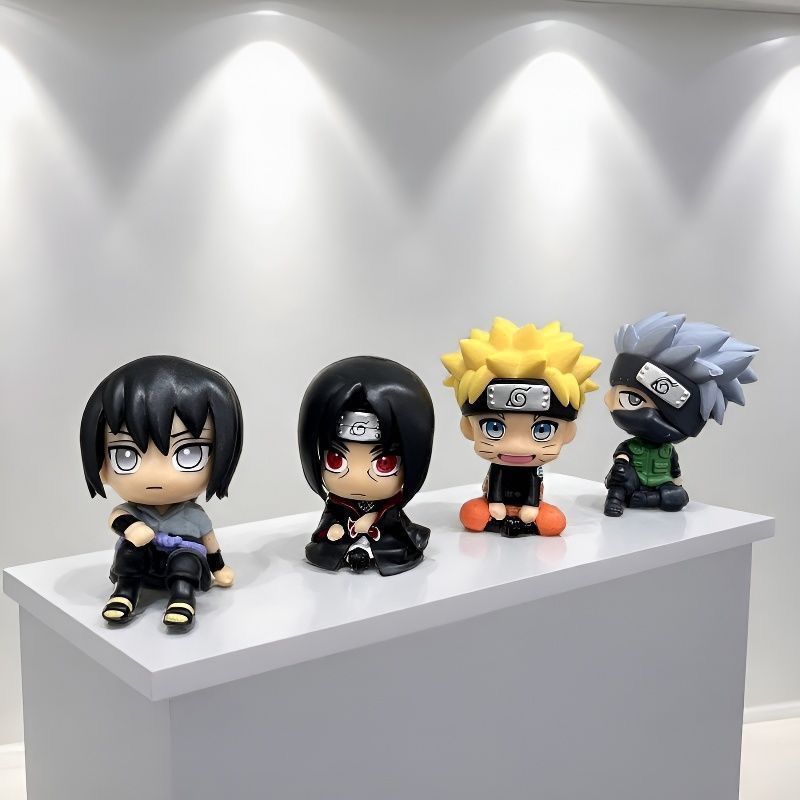 Cute Anime Merchandise - ナルト漫画かわいいフィギュアモデルカワイイ2Dちび人形車飾りオフィスデスクトップディスプレイおもちゃアニメグッズ卸売