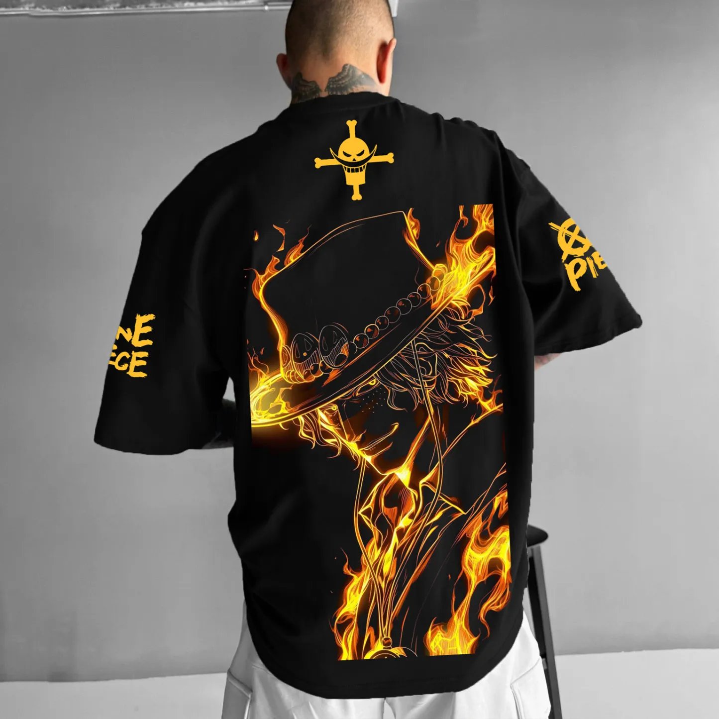 Zoro Anime Merchandise - アニメワンピースルフィゾログラフィック Tシャツ男性女性ストリートウェア半袖オーバーサイズルーズカジュアルトップ夏トレンディデイリーウェア