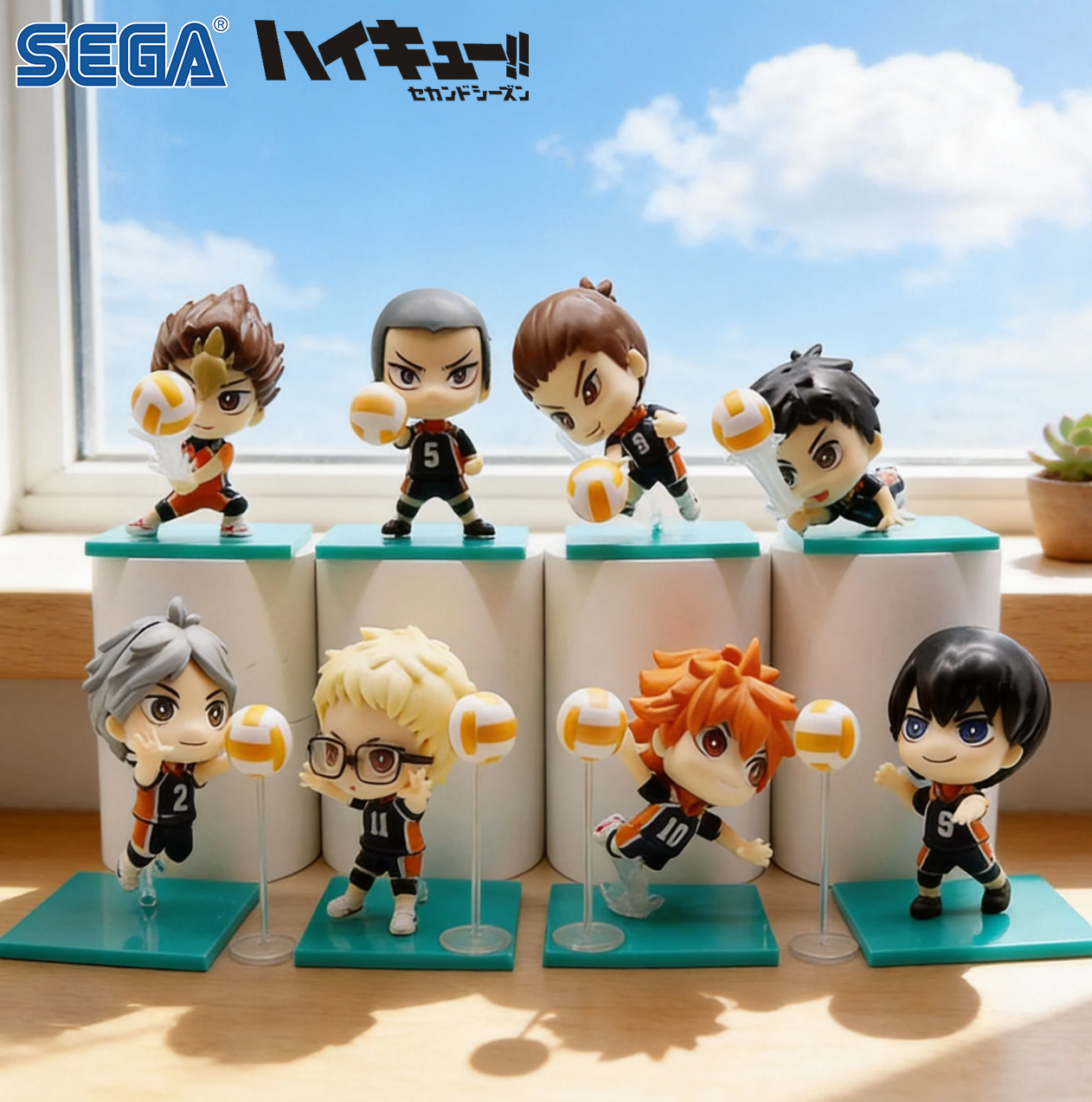 Premium Anime Merchandise - SEGA ハイキュー!! アニメコレクション - 8個セット キュートなちびフィギュア