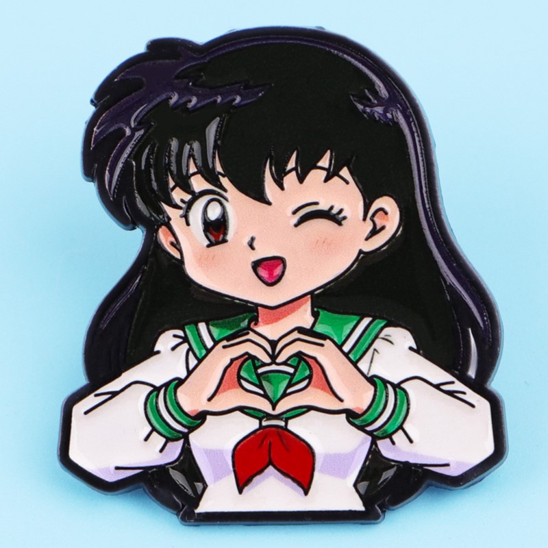 かわいいオオカミ耳ファンタジーキャラクターハートジェスチャー - Enamel Pin Set のレビューと価格