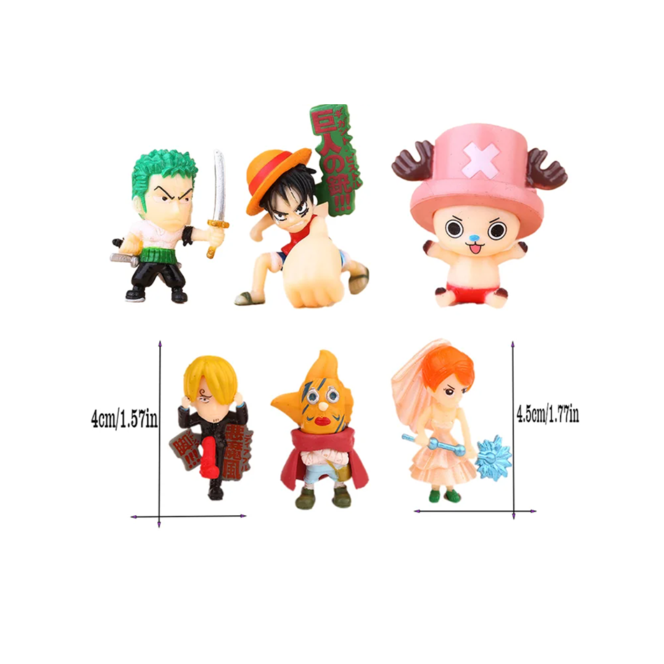 6 ピース/セットワンピースモンキー D. ルフィナミウソッ - Zoro Anime Merchandise のレビューと価格