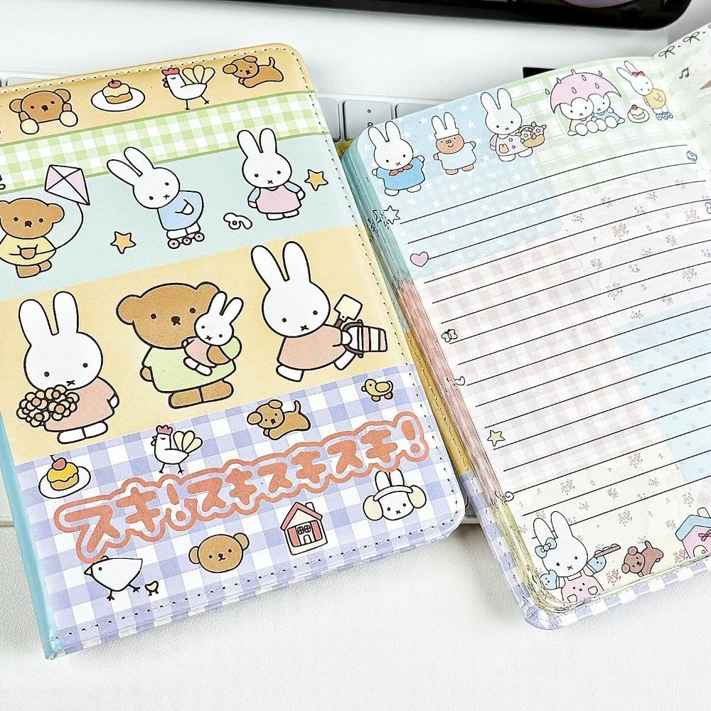 ミッフィーウサギのコラージュノートブックかわいい塗装レザーカ - Art Book Illustration のレビューと価格