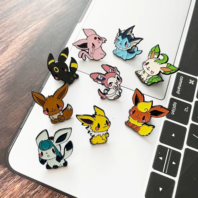 ホット9個入りアニメエルフブローチセット イーブイエナメルピ - Enamel Pin Set のレビューと価格