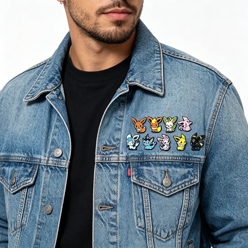 ホット9個入りアニメエルフブローチセット イーブイエナメルピ - Enamel Pin Set のレビューと価格