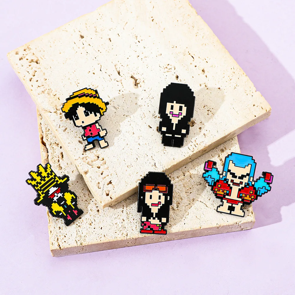 5 個の創造性ピクセルスタイルブローチアニメルフィチョッパー - Enamel Pin Set のレビューと価格