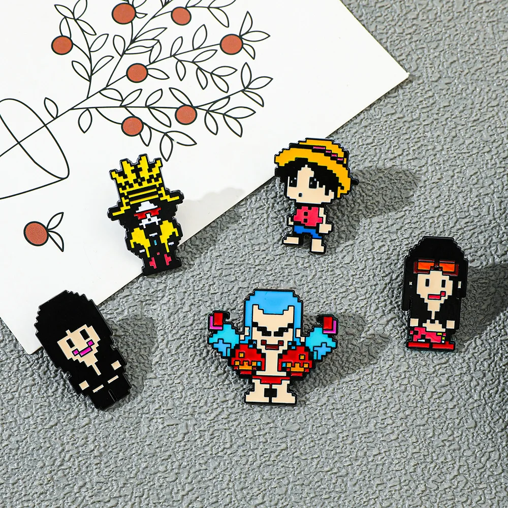 5 個の創造性ピクセルスタイルブローチアニメルフィチョッパー - Enamel Pin Set のレビューと価格
