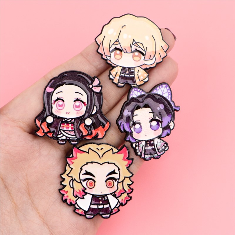 かわいい Q バージョン着物漫画キャラクターエナメルピンアニ - Enamel Pin Set のレビューと価格