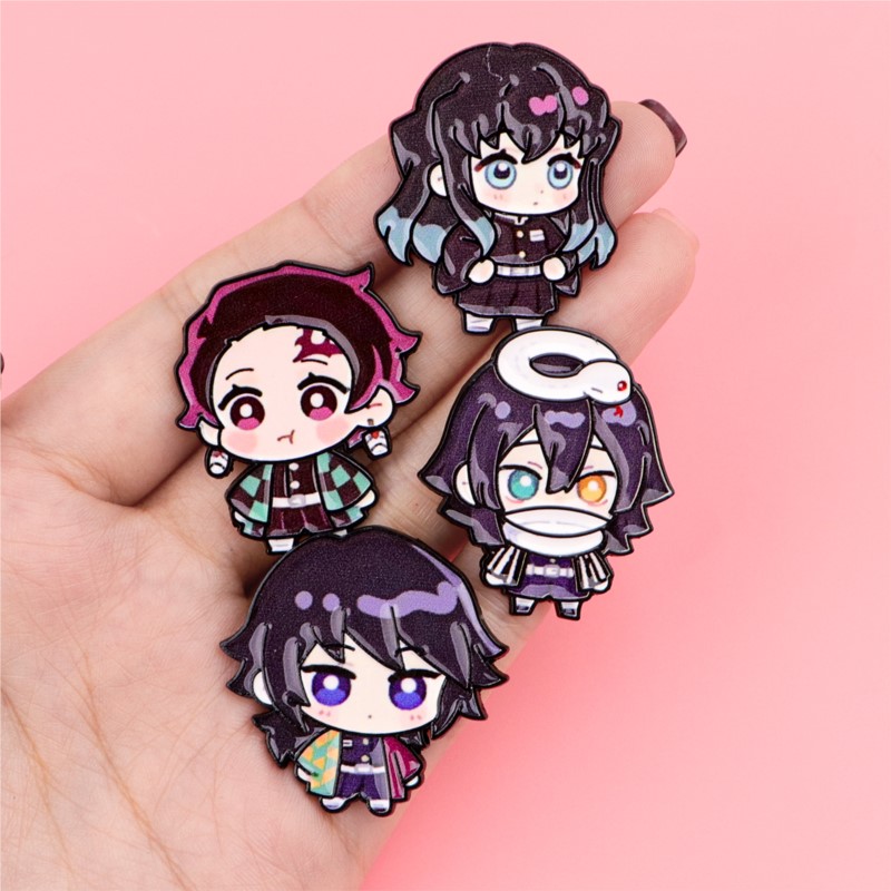 かわいい Q バージョン着物漫画キャラクターエナメルピンアニ - Enamel Pin Set のレビューと価格