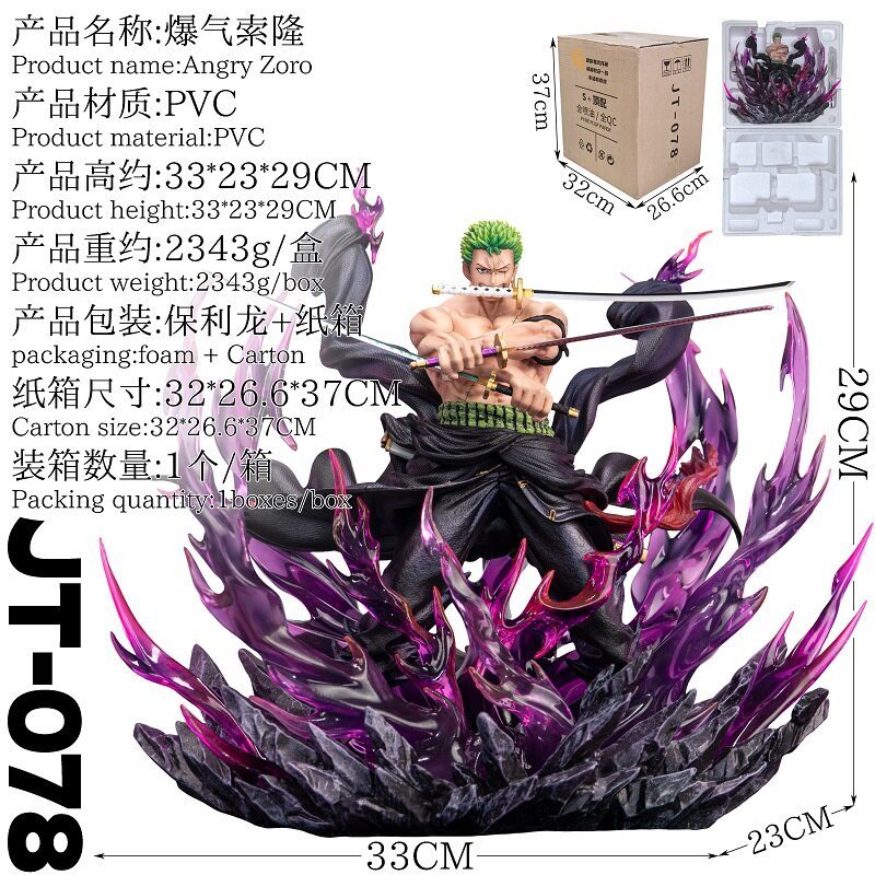 ワンピース ロロノア・アングリーゾロ Jt 天恵モード フィ - Zoro Anime Merchandise のレビューと価格