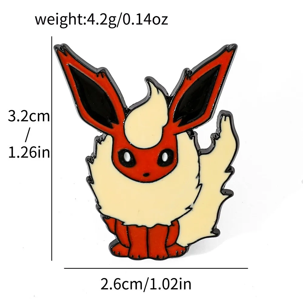 4 個のキャラクター漫画ブローチ Flareon Jiggl - Enamel Pin Set のレビューと価格